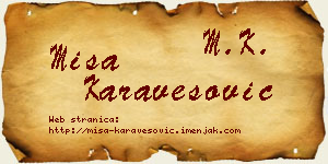 Miša Karavesović vizit kartica